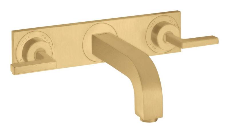 hansgrohe Unterputzarmatur Axor Citterio 3-Loch Waschtischarmatur mit Platte Hebelgriff Unterputz Ausladung von hansgrohe