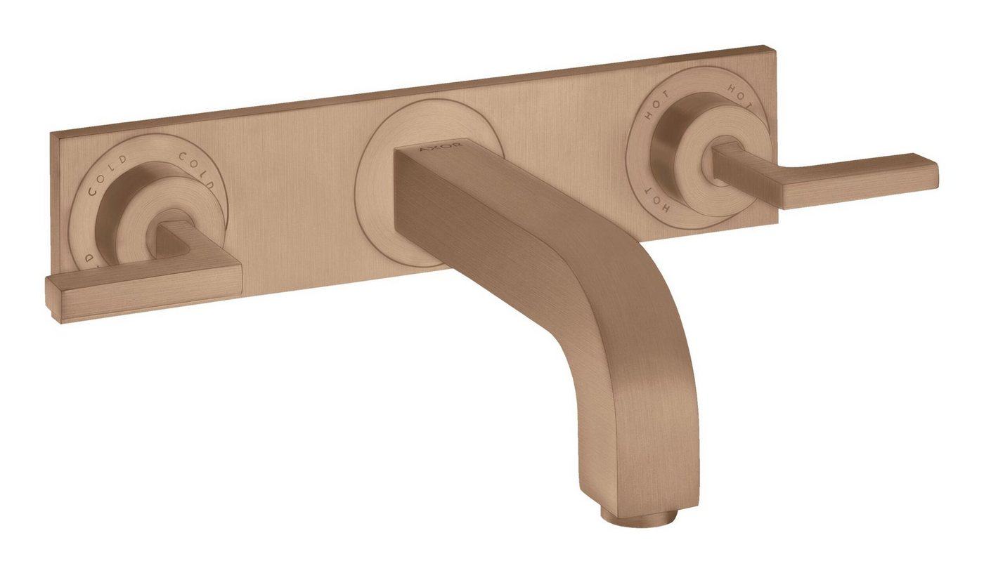 hansgrohe Unterputzarmatur Axor Citterio 3-Loch Waschtischarmatur mit Platte Hebelgriff Unterputz Ausladung von hansgrohe