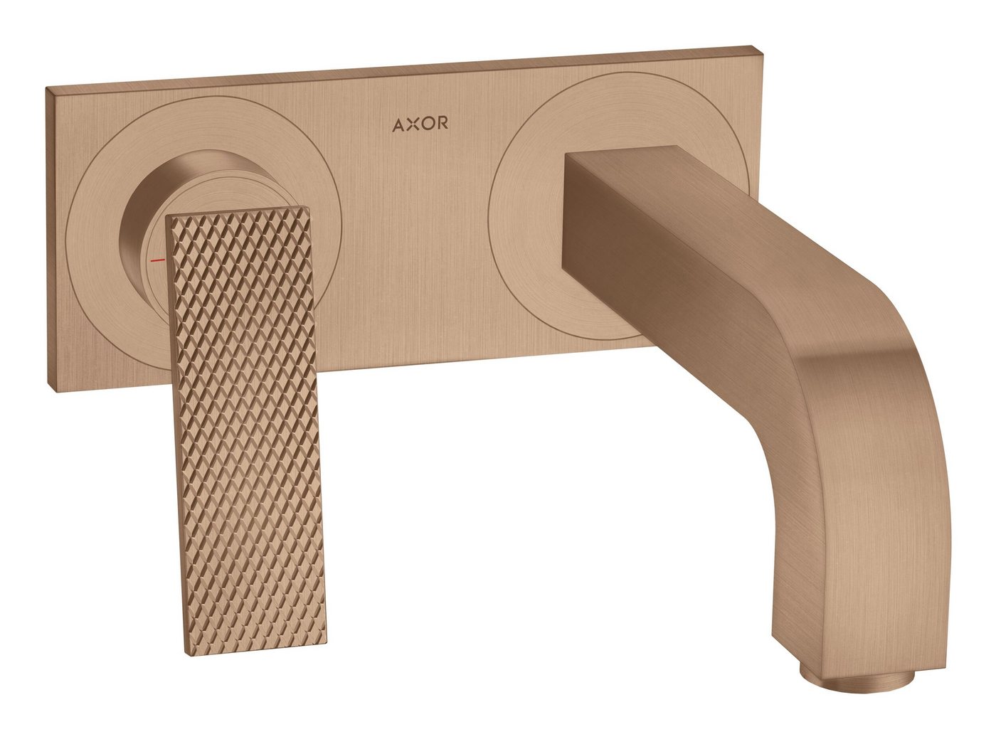 hansgrohe Unterputzarmatur Axor Citterio Einhebel-Waschtischmischer m. Platte m. Hebelgriff - Brushed Red Gold von hansgrohe