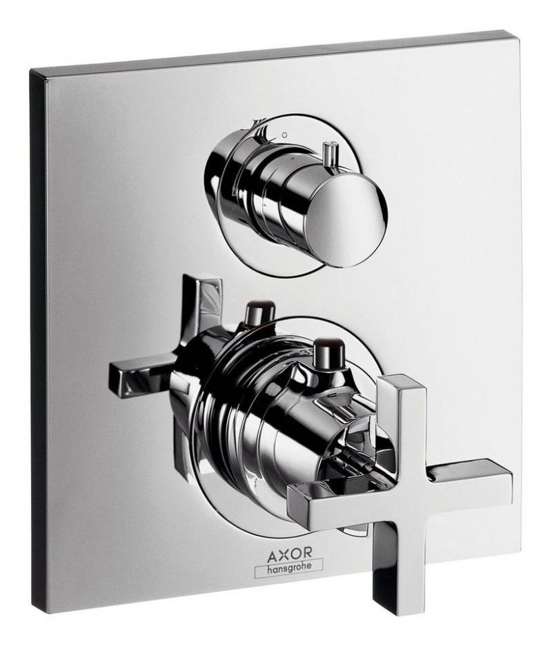 hansgrohe Unterputzarmatur Axor Citterio Thermostat mit Ab- und Umstellventil Unterputz mit Kreuzgriff von hansgrohe