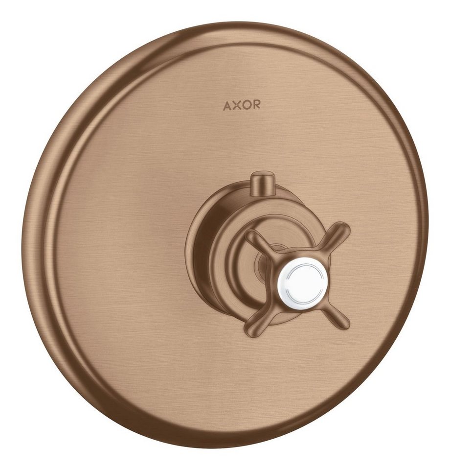 hansgrohe Unterputzarmatur Axor Montreux Thermostat HighFlow Unterputz mit Kreuzgriff - Brushed Red Gold von hansgrohe