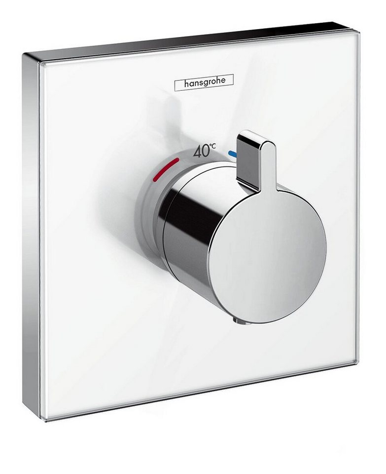 hansgrohe Unterputzarmatur ShowerSelect Glas Thermostat HighFlow Unterputz - Weiß / Chrom von hansgrohe