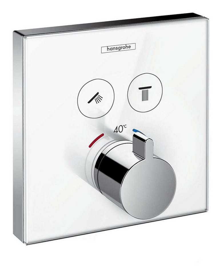 hansgrohe Unterputzarmatur ShowerSelect Glas Thermostat für 2 Verbraucher Unterputz - Weiß / Chrom hansgrohe Unterputzarmatur ShowerSelect Glas Thermostat für 2 Verbraucher Unterputz - Weiß / Chrom von hansgrohe