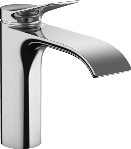 hansgrohe Vivenis - Waschtischarmatur ohne Ablauf, energiesparend (CoolStart), Wasserhahn Bad mit Auslauf Höhe 110 mm, Mischbatterie Waschbecken wassersparend (EcoSmart), Chrom, 75024000 von hansgrohe