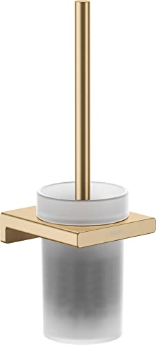 hansgrohe WC-Bürste und Behälter AddStoris, Toilettenbürstenhalter, Brushed Bronze von hansgrohe