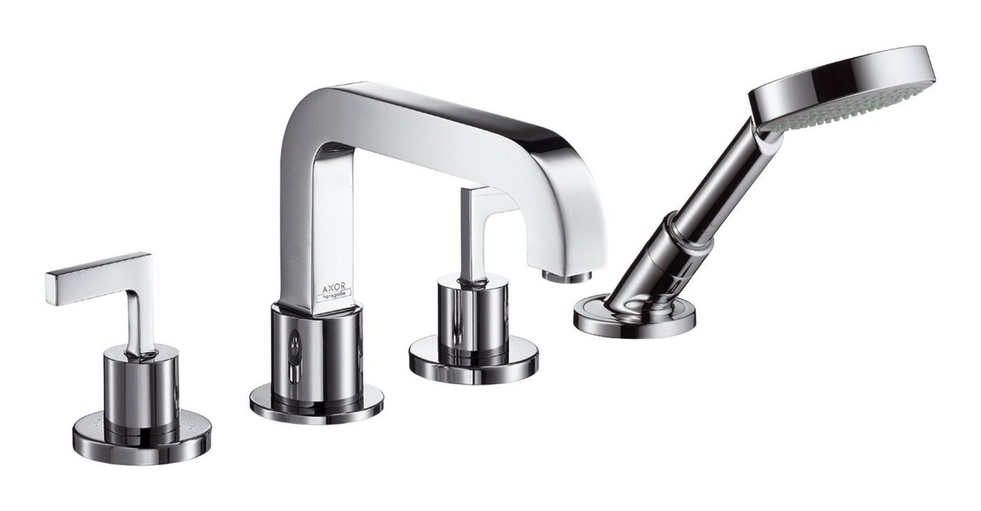 hansgrohe Wannenarmatur Axor Citterio 4-Loch Wannenrandarmatur Hebelgriff - Chrom von hansgrohe