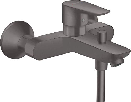 hansgrohe Wannenarmatur Talis E (Aufputz, für 2 Funktionen) Brushed Black Chrome von hansgrohe