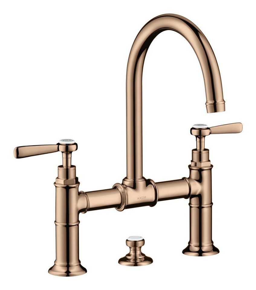hansgrohe Waschtischarmatur Axor Montreux 220 2-Griff mit Hebelgriff mit Zugstangen-Ablaufgarnitur von hansgrohe