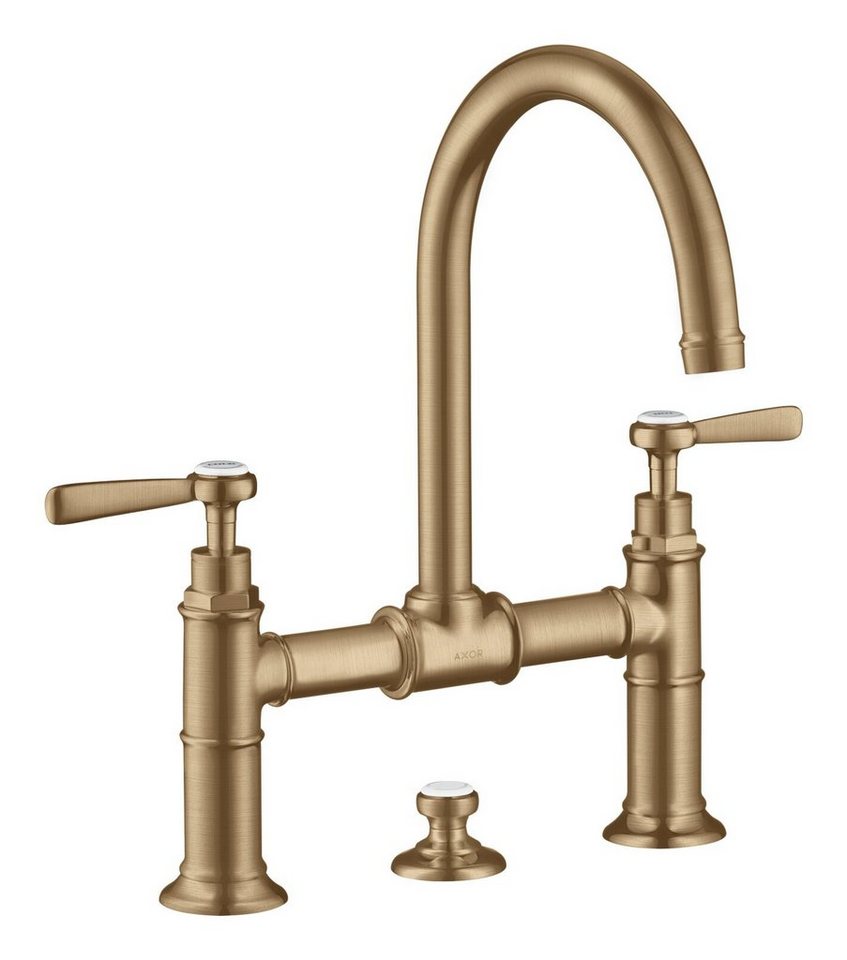 hansgrohe Waschtischarmatur Axor Montreux 220 2-Griff mit Hebelgriff mit Zugstangen-Ablaufgarnitur hansgrohe Waschtischarmatur Axor Montreux 220 2-Griff mit Hebelgriff mit Zugstangen-Ablaufgarnitur von hansgrohe