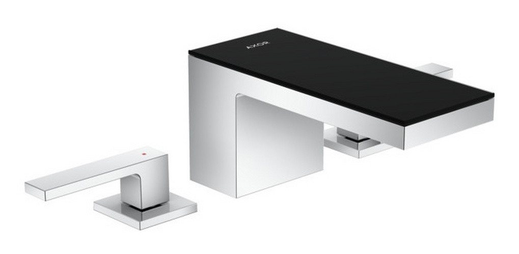 hansgrohe Waschtischarmatur Axor MyEdition 70 3-Loch mit Platte mit Push-Open Ablaufgarnitur - Chrom / Schwarzglas hansgrohe Waschtischarmatur Axor MyEdition 70 3-Loch mit Platte mit Push-Open Ablaufgarnitur - Chrom / Schwarzglas von hansgrohe