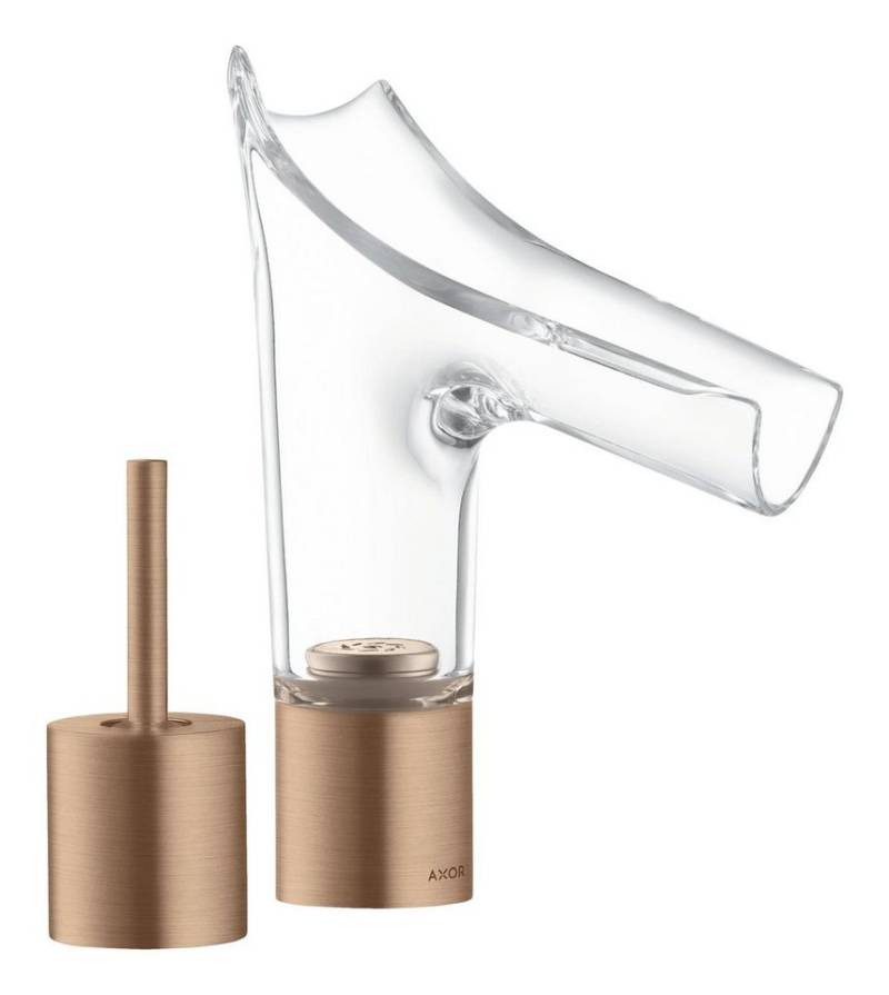 hansgrohe Waschtischarmatur Axor Starck V 110 2-Loch Waschtischmischer mit Glasauslauf von hansgrohe