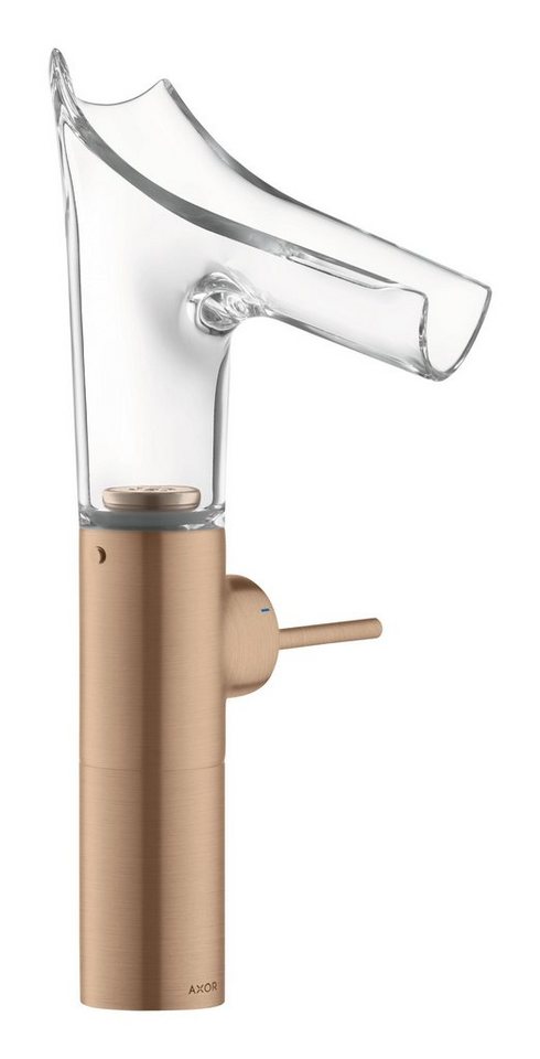 hansgrohe Waschtischarmatur Axor Starck V 220 Waschtischmischer mit Glasauslauf von hansgrohe