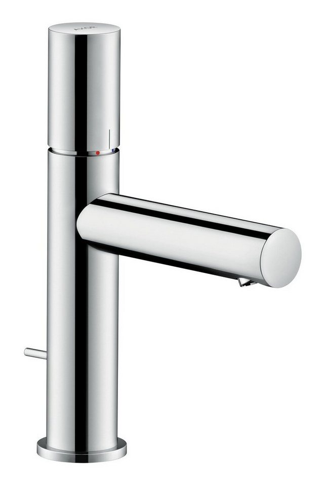 hansgrohe Waschtischarmatur Axor Uno 110 Einhebel mit Zerogriff mit Zugstangen-Ablaufgarnitur - Brushed Nickel von hansgrohe