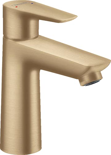 hansgrohe Wasserhahn Talis E (Armatur mit Auslaufhöhe 110mm), Einhebel-Waschtischmischer ohne Ablaufgarnitur, Brushed Bronze von hansgrohe