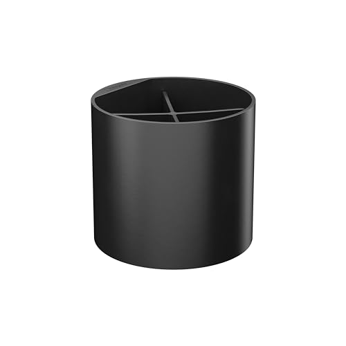 hansgrohe WallStoris - Zahnputzbecher, Zahnbürstenhalter ohne bohren, Badezimmer Zubehör, Bad Accessoires, Mattschwarz, 27921670 von hansgrohe