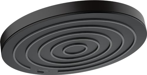 hansgrohe Pulsify S - wassersparende Kopfbrause (EcoSmart), Duschbrause (260 mm), Regendusche mit 1 Strahlart für Wand- oder Deckenmontage, Brausekopf mit Antikalk-Funktion, Mattschwarz, 24141670 von hansgrohe