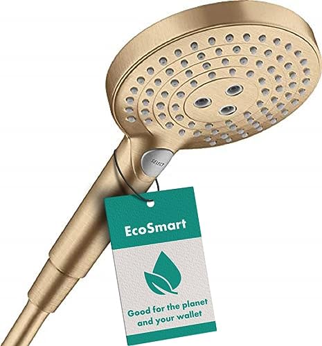 hansgrohe wassersparender Duschkopf Raindance Select S 120 (Regendusche, 3 Strahlarten), Brushed Bronze von hansgrohe
