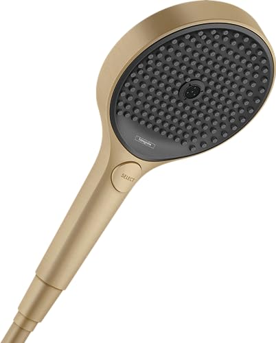 hansgrohe wassersparender Duschkopf Rainfinity (130mm, 3 Strahlarten) Brushed Bronze von hansgrohe
