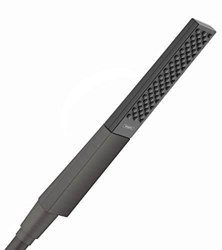 hansgrohe wassersparender Duschkopf Rainfinity (Stabhandbrause 100mm PowderRain) Brushed Black Chrome von hansgrohe