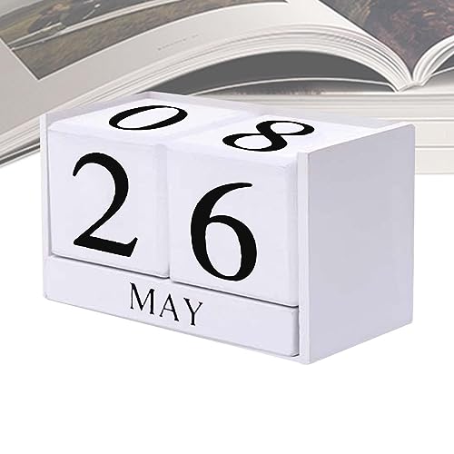 hanwen Countdown aus Holz,Holz-Hochzeitsblock-Countdown - Tischkalender-Holzblock für Fensterbänke, Couchtische, Bücherregale von hanwen