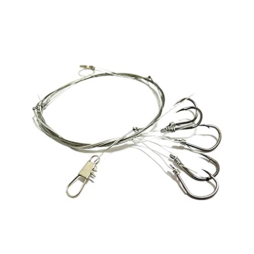 hanxiaoyishop Angelhaken Hoher Kohlenstoffstahl String Haken mit 5 kleinen Haken Rigs Swivel Angelgerät Köder Köder Fishhooks Tackle Zubehör Angeln (Size : 11#) von hanxiaoyishop