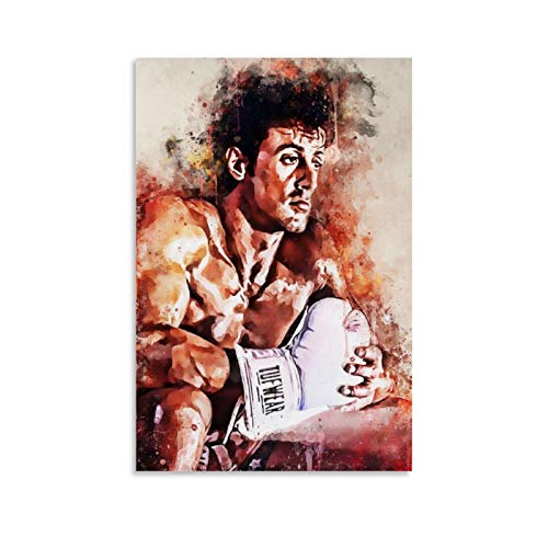 haohaizi Rocky Balboa Leinwand-Kunst-Poster und Wandkunstdruck, modernes Familienschlafzimmer, 60 x 90 cm von haohaizi