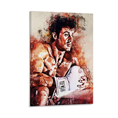 haohaizi Rocky Balboa Leinwand-Kunstposter und Wandkunstdruck, modernes Familienschlafzimmer-Dekor-Poster, 30 x 45 cm von haohaizi
