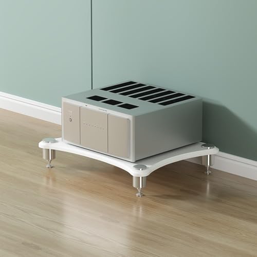 haohang 1/2/3/4-stufiger AV-Medienständer Aus Holz – Audio-Video-Komponentenschrank, Büro- Und Entertainment-Aufbewahrungsregal Für Stereoanlage, CD-Player(White,1 Tier-60x50x10cm) von haohang