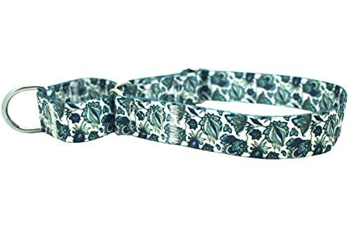 haoyueer Martingale-Hundehalsband, robust, Nylon, verstellbar, für Spaziergänge, Training, Jungen und Mädchen (Größe M: 36–45 cm, Blau) von haoyueer