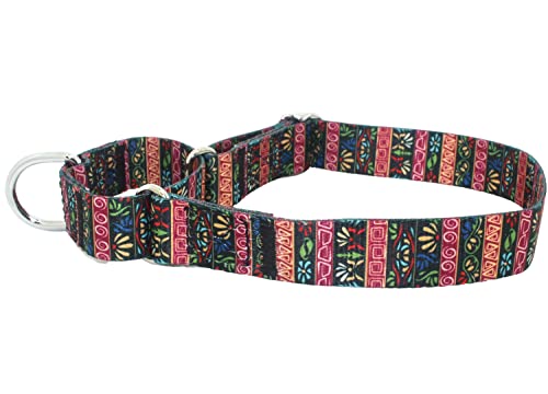 haoyueer Martingale-Hundehalsband, robust, Nylon, verstellbar, für Spaziergänge, Training, Jungen und Mädchen (L: 45–53 cm, Bohemian-Violett) von haoyueer