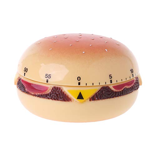 haoyuestory Küchentimer, Küchenuhr Timer, Hamburger 60 Minute Mechanical Timer, Dauerhaft Kochen Backen Countdown Clock Reminder Werkzeug von haoyuestory