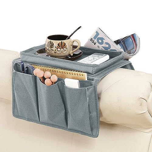 Armlehnen Organizer Sofa Ordner Couch Tasche TV Fernbedienungshalter Sessel Storage Tasche Einfarbig Ablage Wasserdicht Sofatablett Tasche Organisator Praktisch Aufbewahrungstasche für Zimmer von haozaikeji