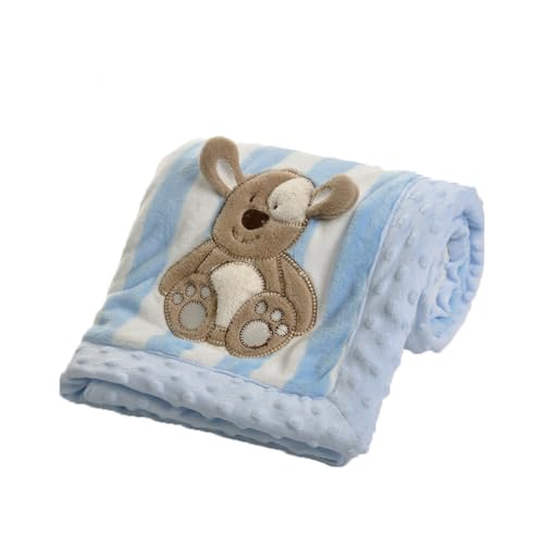 haozaikeji Babydecke Kinderwagen Flauschige Kleinkind Decke Weiche Kuscheldecke Kinderbett Neugeborene Atmungsaktive Decke Klein Doppelseitige Kinder Schlafdecke für Mädchen und Jungen von haozaikeji