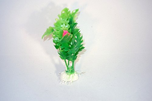 Kunstpflanze grün mit pinker Blüte 10 cm Aquarium Dekoration Kunstpflanze grün mit pinker Blüte 10 cm Aquarium Dekoration von happet