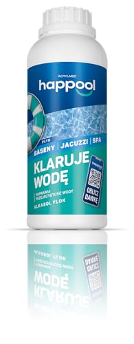 Happool Alkasol Flok - Algenfrei Pool Klar Flüssigkeit, Kristallklar Pool Desinfektion und Algenvernichter, Klares Wasser, Cristal Klareffekt Trübungsentferner - Flüssigkeit für Dosierstationen 1L von happool