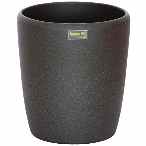 happy-nature Keramik Hydro Blumentopf Venus 15/19 dukel grau Struktur matt Ø 18,0 cm H 21,0 cm von happy-nature