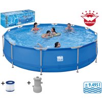 HAPPY PEOPLE Rundpool, blau, ØxH: 420 x 84 cm von happy people