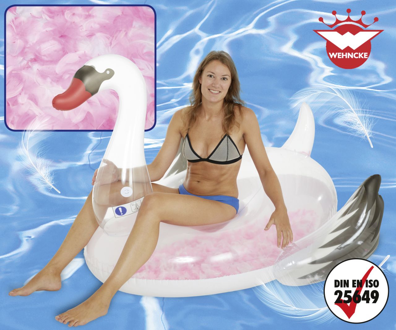 Happy People Floater Schwan mit Federn 155 x 145 x 105 cm Happy People Floater Schwan mit Federn 155 x 145 x 105 cm von happy people