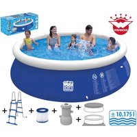 Happy People Quick-Up-Pool Set mit Filterpumpe H/D: ca. 90x450 cm von happy people