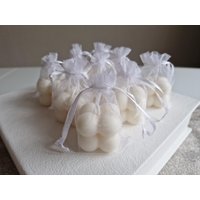 Mini Bubble Kerze & Geschenksäckchen I Jga | Mitbringsel Gastgeschenk Hochzeit Geburtstag Kleines Geschenk Mitarbeitergeschenk von happycandleberlin
