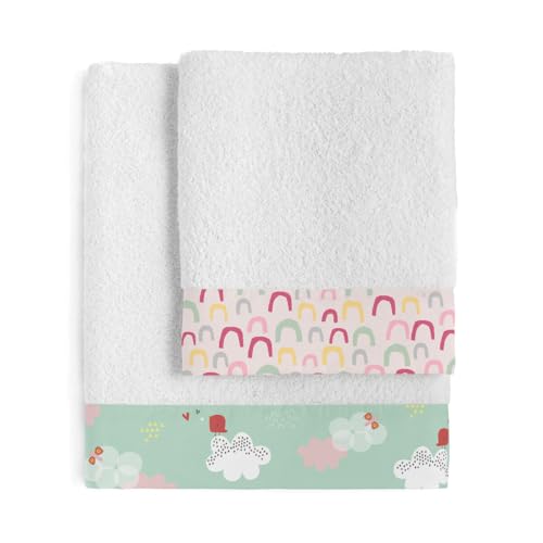 HappyFriday Moshi Hallo Handtuch-Set, Mehrfarbig, 2-teilig HappyFriday Moshi Hallo Handtuch-Set, Mehrfarbig, 2-teilig von happyfriday