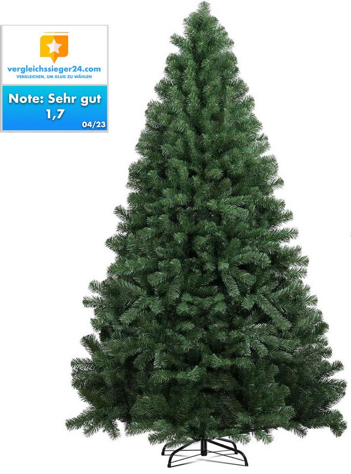happymas Künstlicher Weihnachtsbaum Weihnachtsbaum grün künstlich 180 cm - täuschend echter Tannenbaum, Tannenbaum von happymas