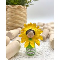 Sei Der Sonnenschein Geschenk, Sonnenblume Peg Doll, Motivierende Schreibtisch Buddy, Süßes Kleines Geschenk Für Sie, Cheer Up Freund, Erhebendes von happymoodart