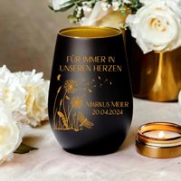 Personalisiertes Windlicht | Teelichthalter Graviert Mit Spruch, Name Und Datum Erinnerungslicht |Gedenklicht Personalisiert Trauerlicht Personalisiertes Windlicht | Teelichthalter Graviert Mit Spruch, Name Und Datum Erinnerungslicht |Gedenklicht Personalisiert Trauerlicht von happymuggermany