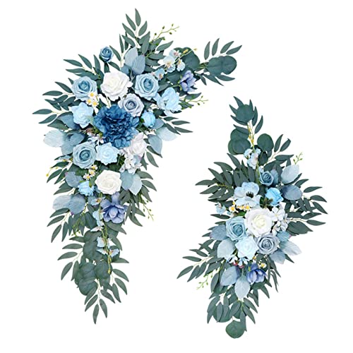 harayaa 2 Stück Hochzeitsbogen Blumen Girlande Blumengesteck Künstliche Blumen Swag von harayaa