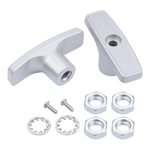 harayaa 2Pcs RV Abfall Ventil Griffe mit 4 Muttern 2 Schrauben 2 Dichtungen Kanalisation Ventil Griffe Ersatz, Grau harayaa 2Pcs RV Abfall Ventil Griffe mit 4 Muttern 2 Schrauben 2 Dichtungen Kanalisation Ventil Griffe Ersatz, Grau von harayaa