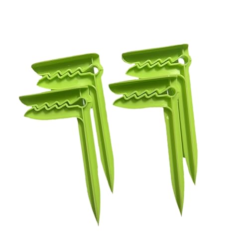 harayaa 4 Strandpfähle für Den Außenbereich, Handtuchanker, Picknickdeckenhalter, Winddicht, mit Clips Zum Festhalten Der Handtücher, GrÜn von harayaa