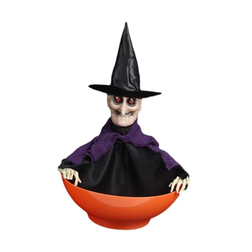 harayaa Halloween Elektrische Spielzeug Süßigkeiten Schale, Trick or Treat Süßigkeiten Schale, Halloween Dekor Süßigkeiten Behälter von harayaa