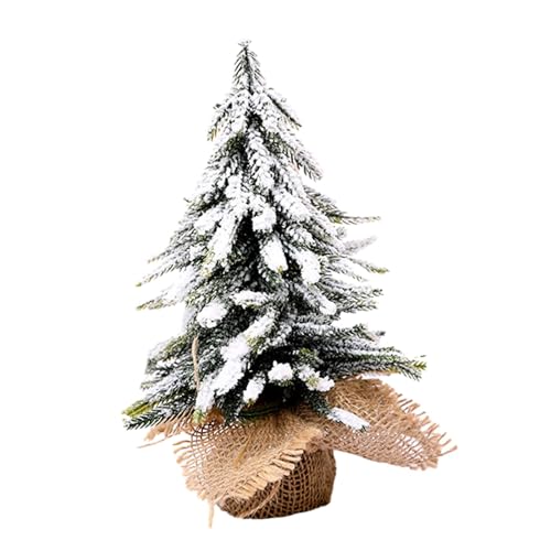 harayaa Künstlicher Weihnachtsbaum, verschneiter Baum, Kiefernbaum, Miniatur für Kamin, Regal, Schreibtisch, 25CM von harayaa