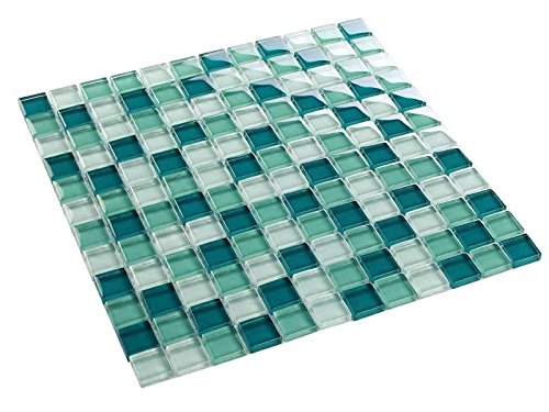 Glasmosaik Grün Mix 2,3 x 2,3 cm Fliesen Mosaik 8 mm von hardys